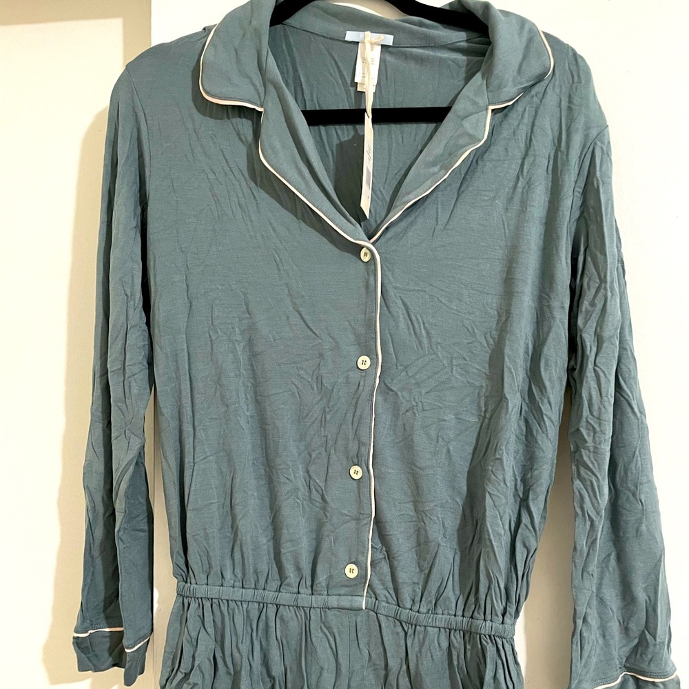 NWT Eberjey romper size M in Teal blue